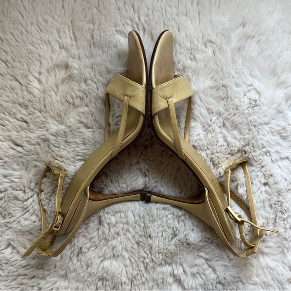 Gucci Strappy Sandals with Gold Logo Plaque Size 37.5C - Picture 7 of 15